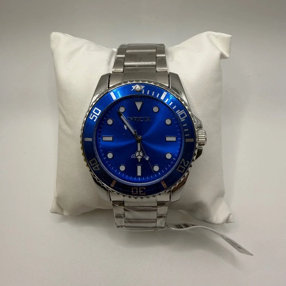Invicta Pro Diver 69402 Mens Blue Dial Stainless Steel Quartz Watch New 42mm